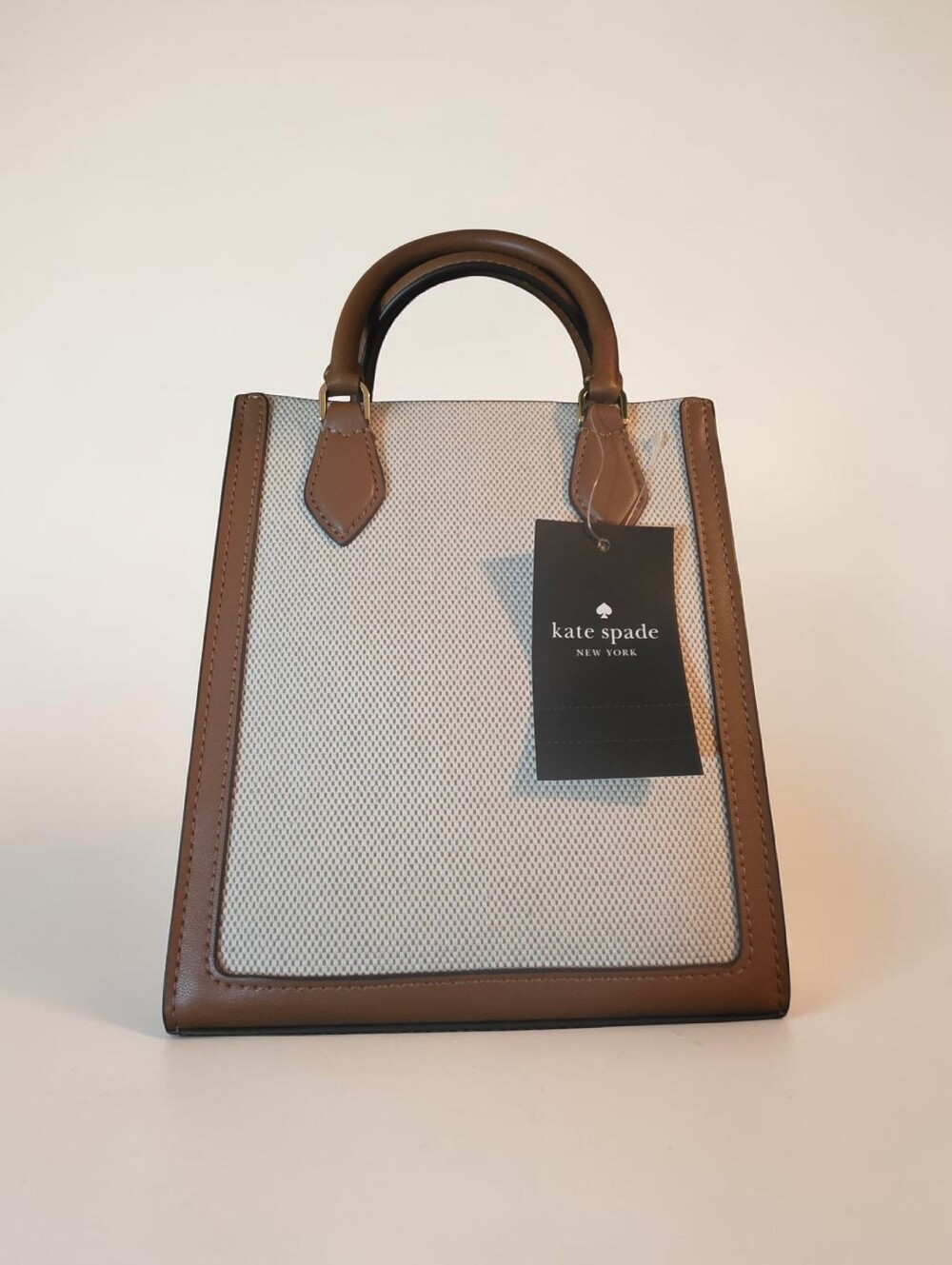 kate spade Brown & Cream Mini Satchel with Logo - Picture 2 of 9